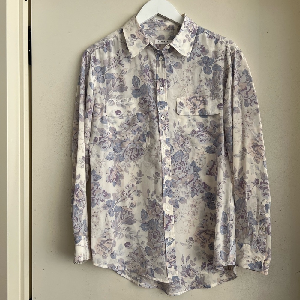 Equipment Silk Floral Button Down Shirt Gem